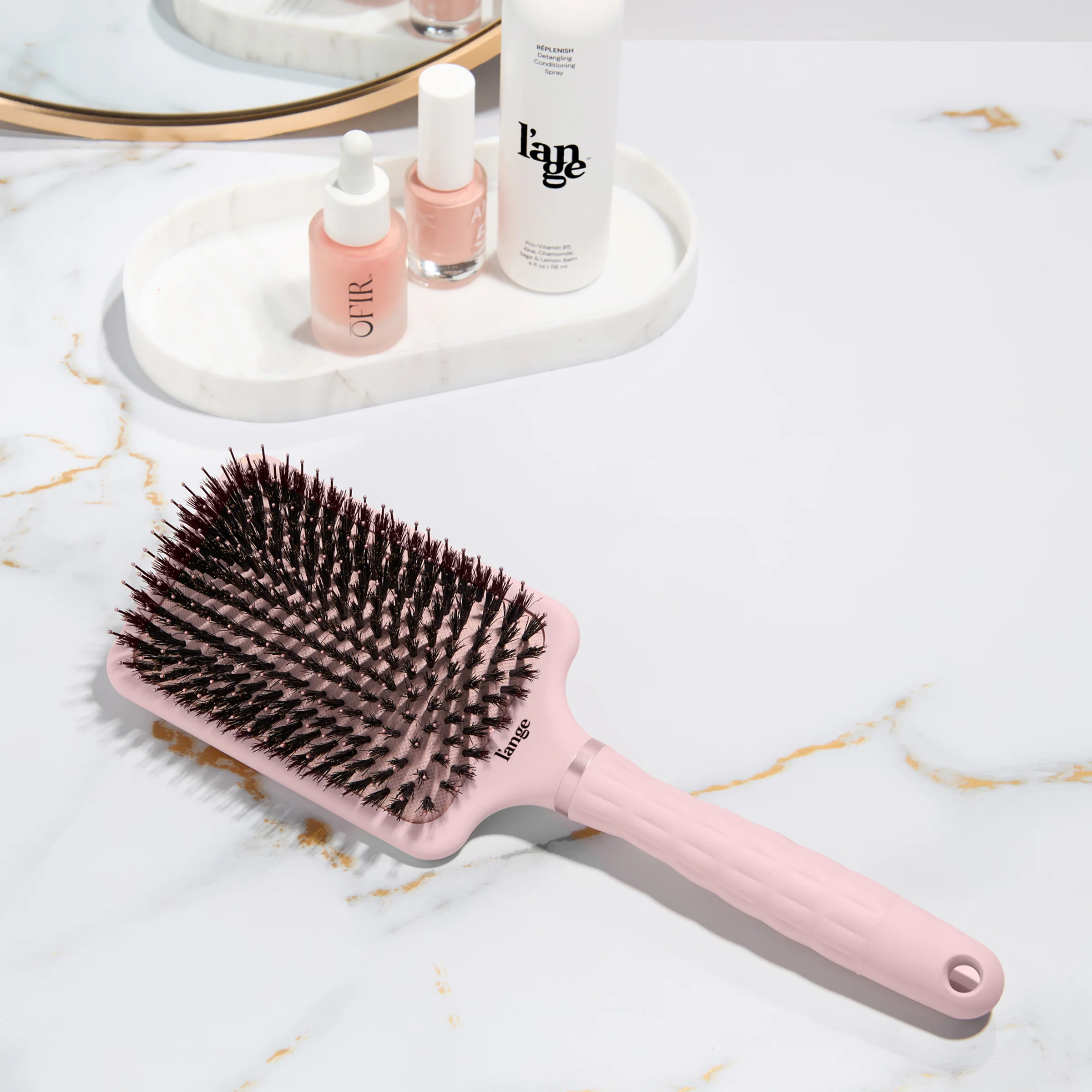 Detangling Paddle Brush - Nylon Bristles with Boar - Image 4