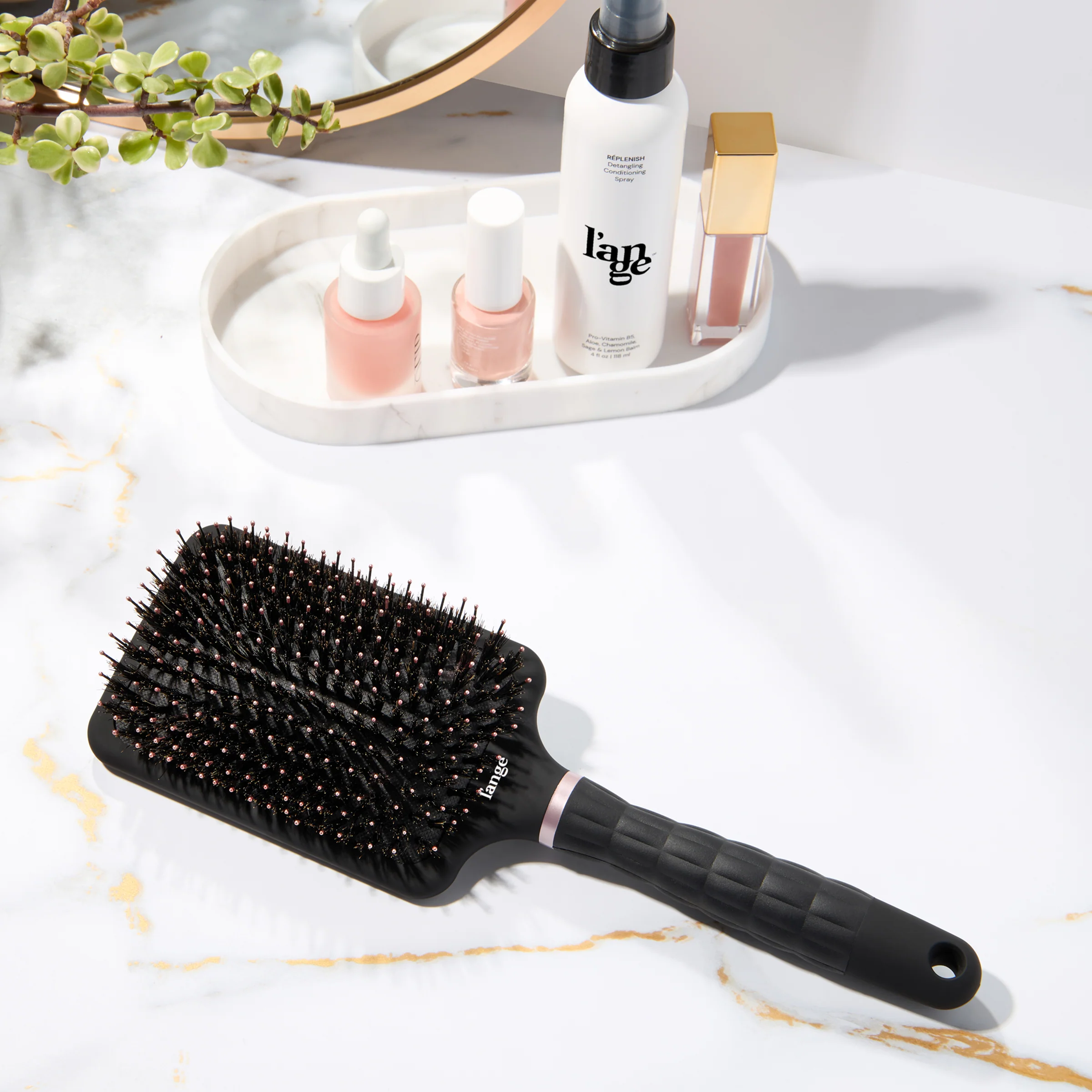 Detangling Paddle Brush - Nylon Bristles with Boar - Image 8