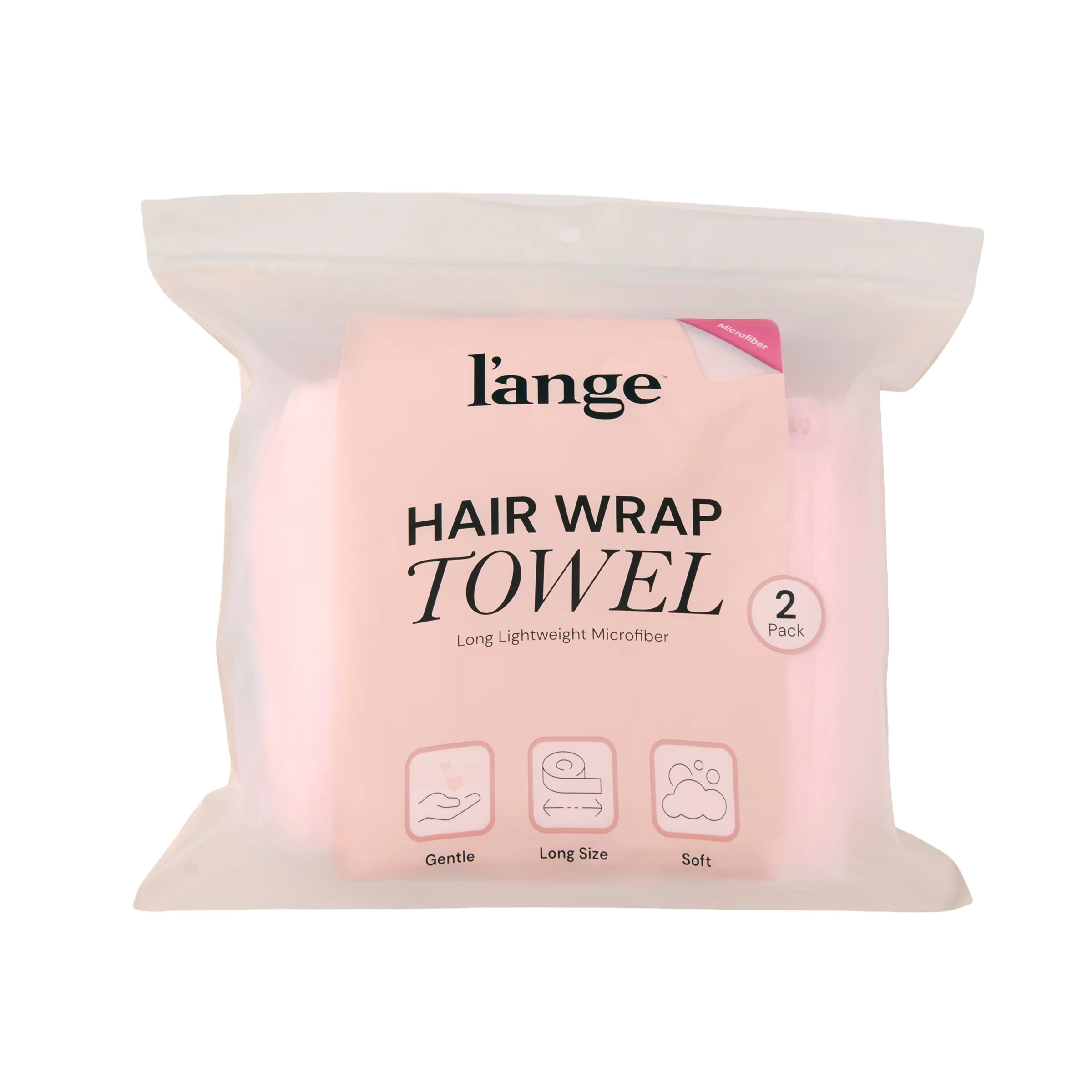 Hair Wrap Towel Medium Lightweight Microfiber 2-Pack - Image 8