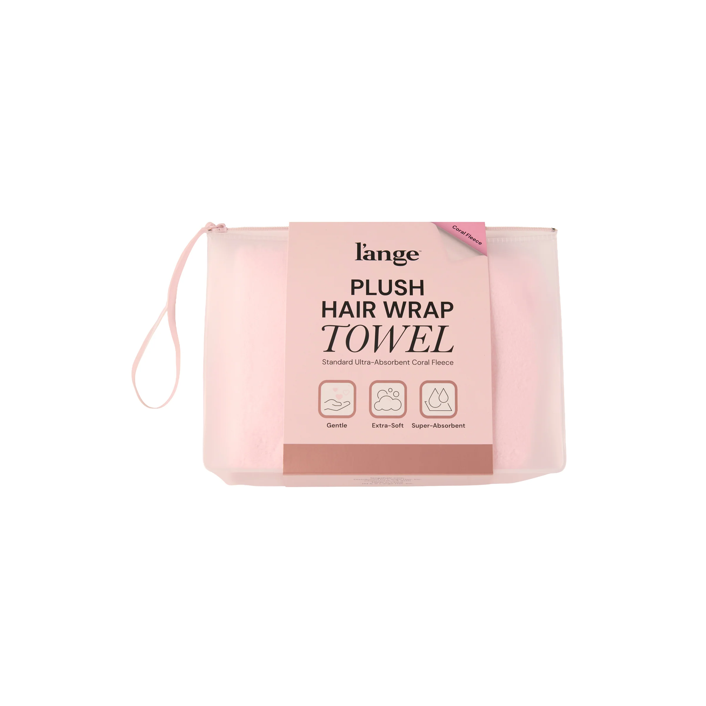Plush Hair Wrap Towel Medium Ultra-Absorbent Coral Fleece - Image 2