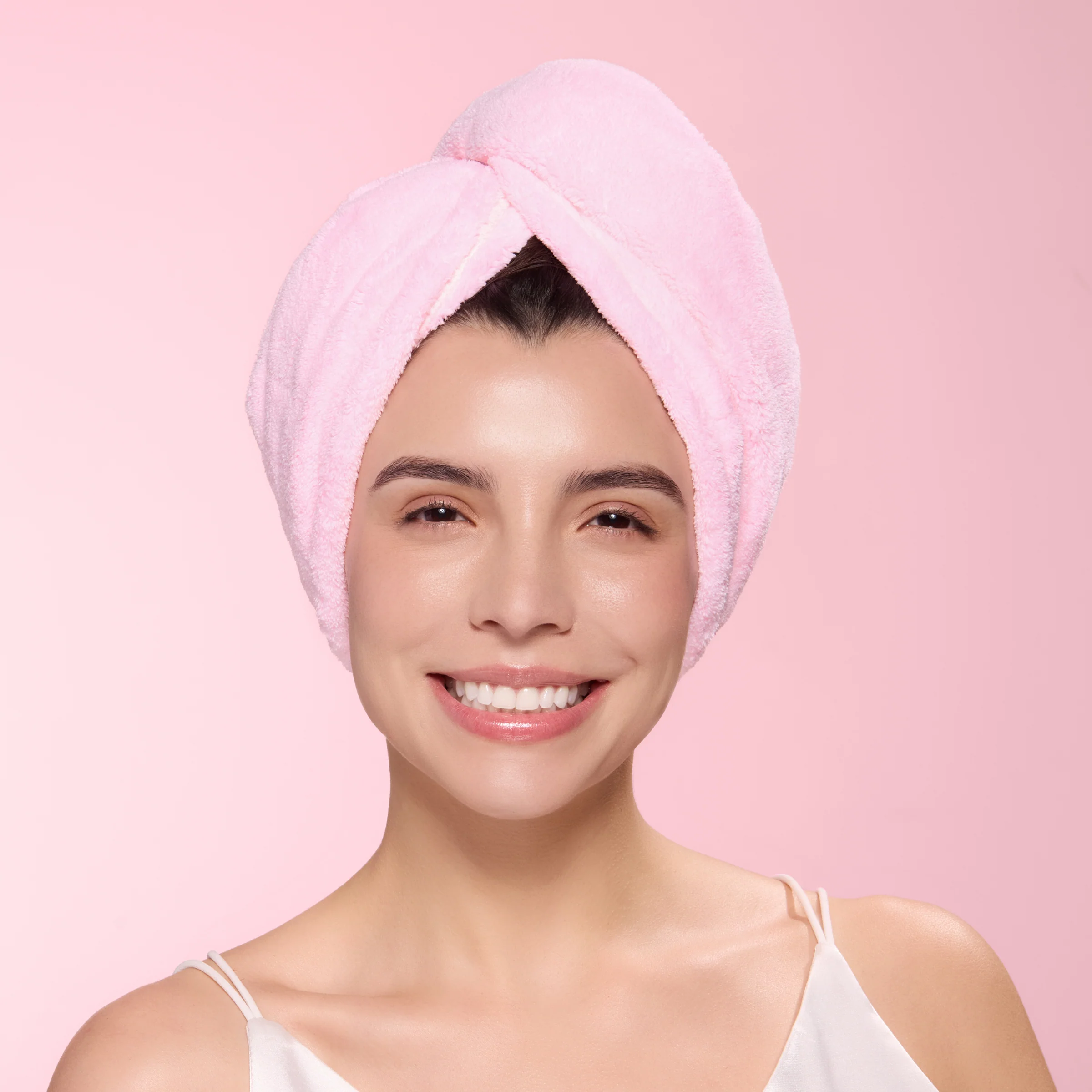 Plush Hair Wrap Towel Medium Ultra-Absorbent Coral Fleece - Image 4