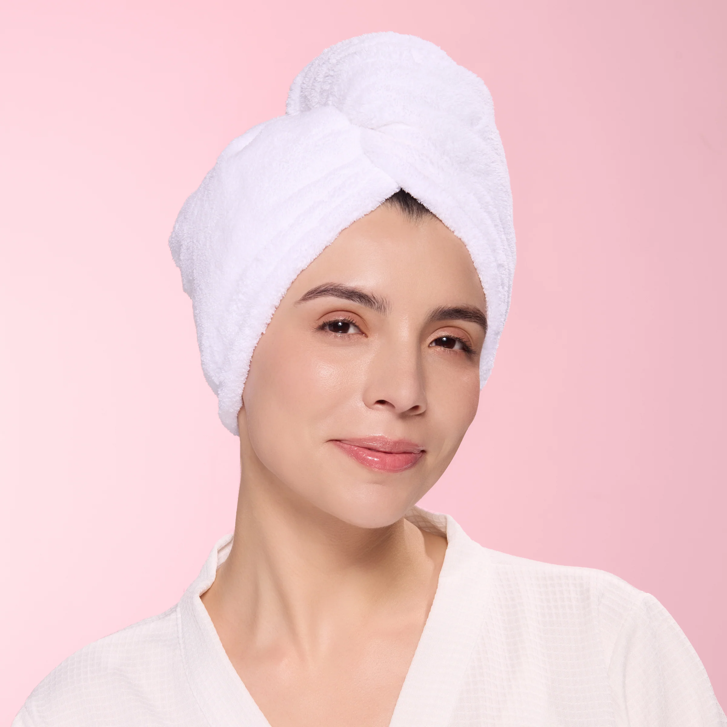 Plush Hair Wrap Towel Medium Ultra-Absorbent Coral Fleece - Image 8