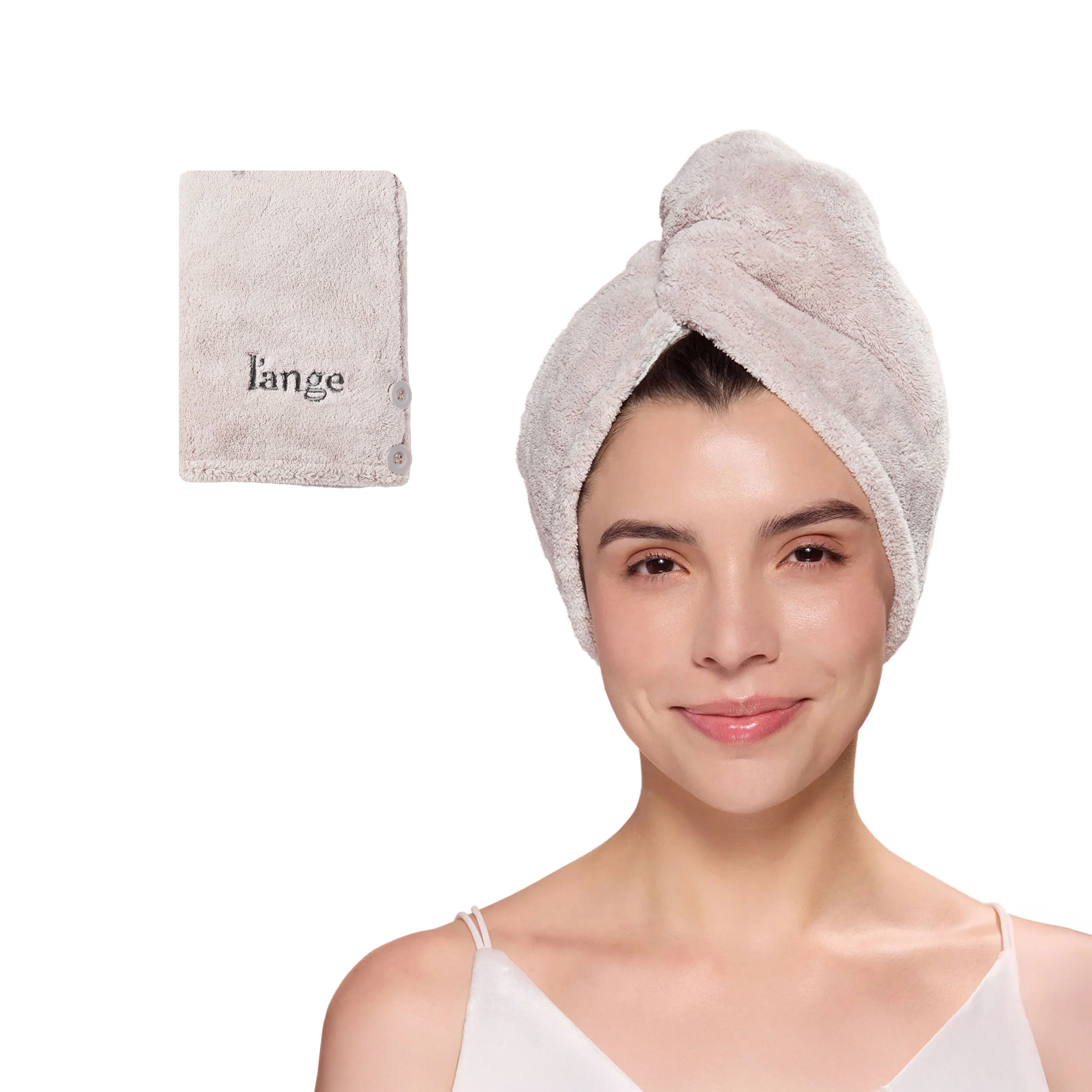 Plush Hair Wrap Towel Medium Ultra-Absorbent Coral Fleece - Image 9