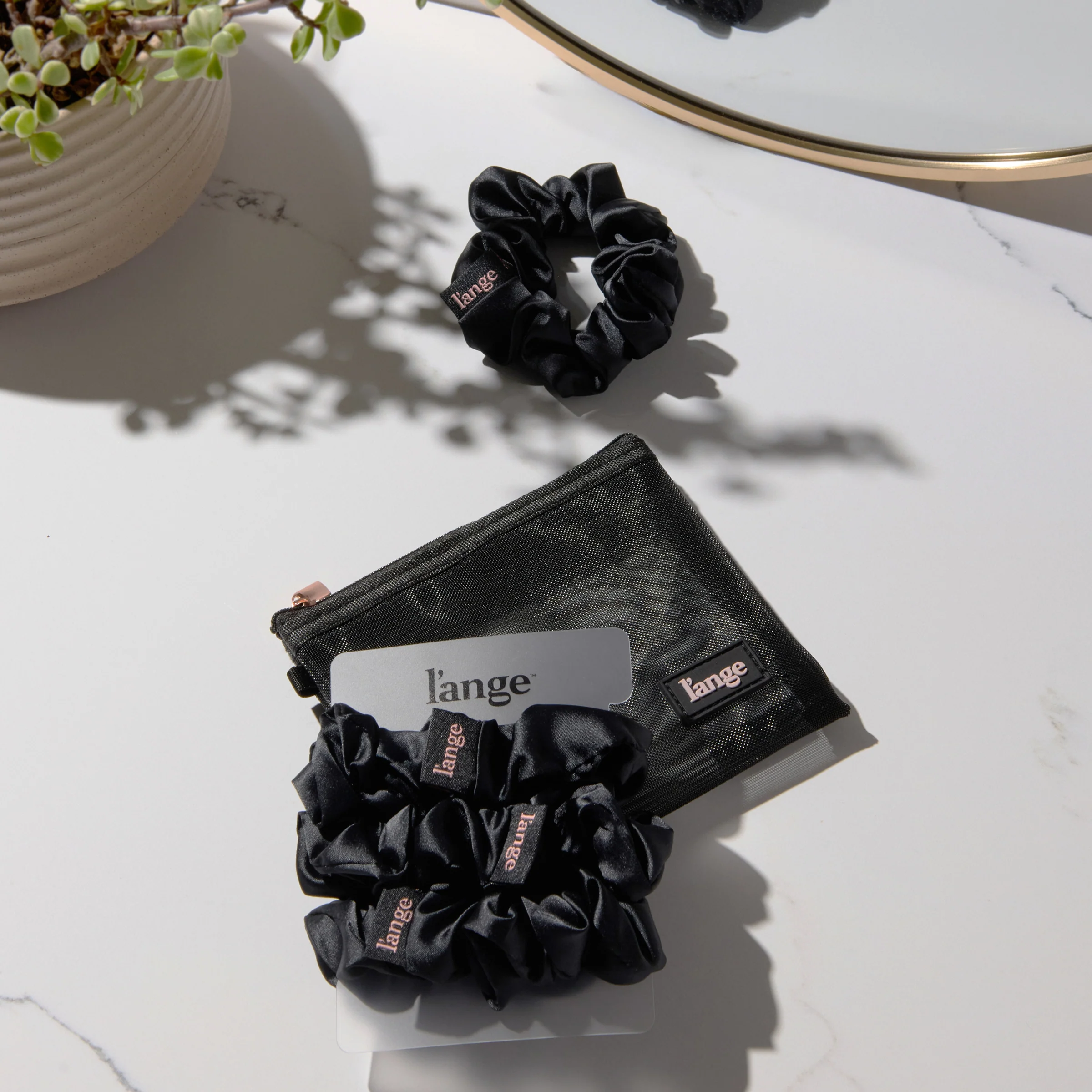 Large Satin Scrunchies 4 Piece Set - Image 6