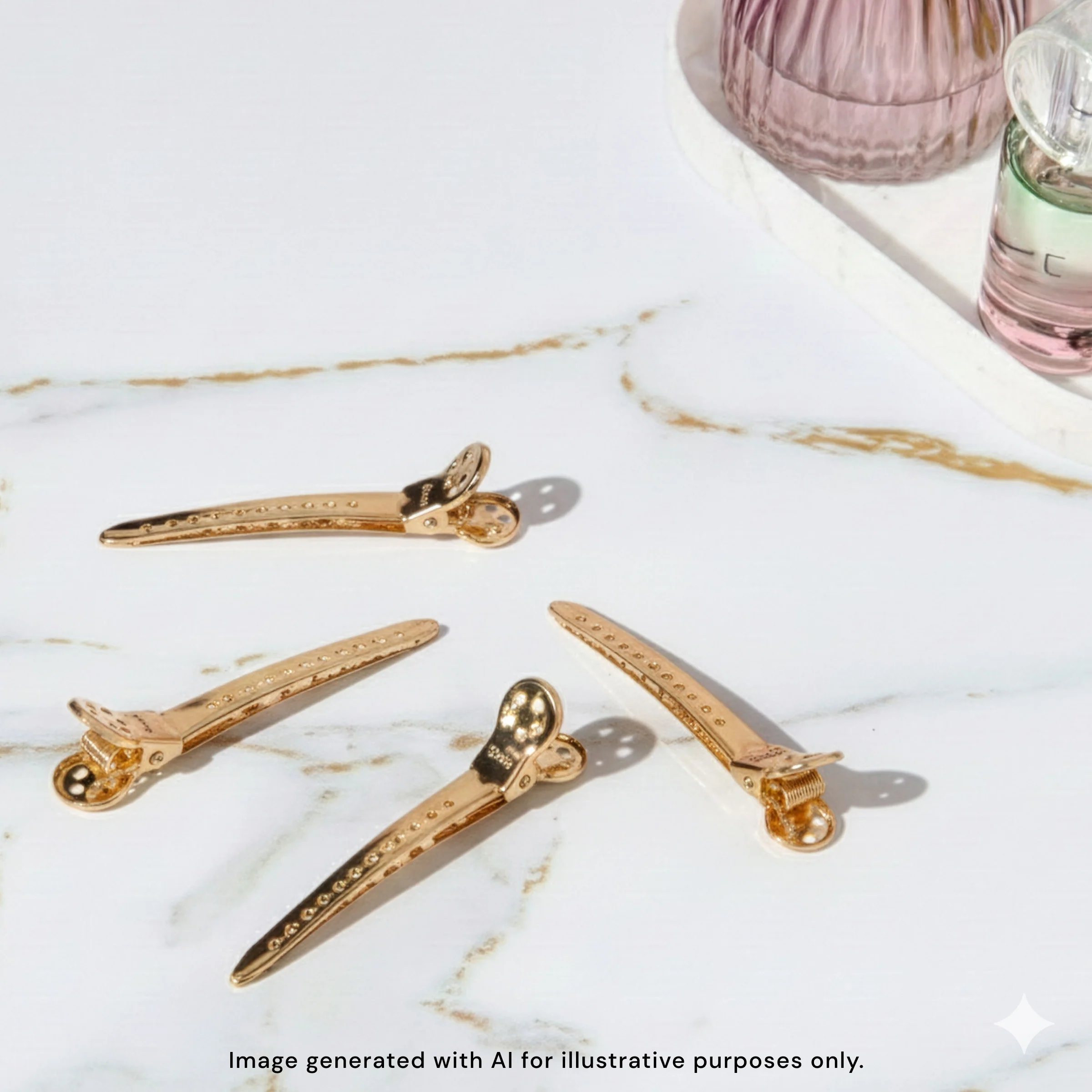 Precision Metal Sectioning Hair Clips - Image 3