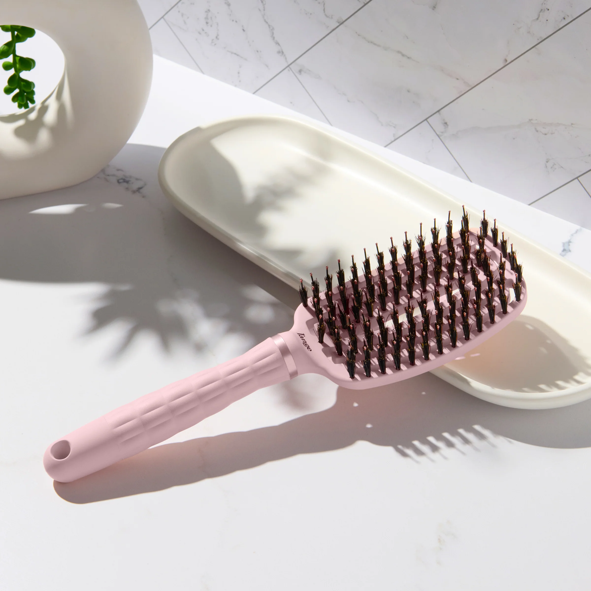 Vented Paddle Brush - Nylon Bristles with Boar - Image 4