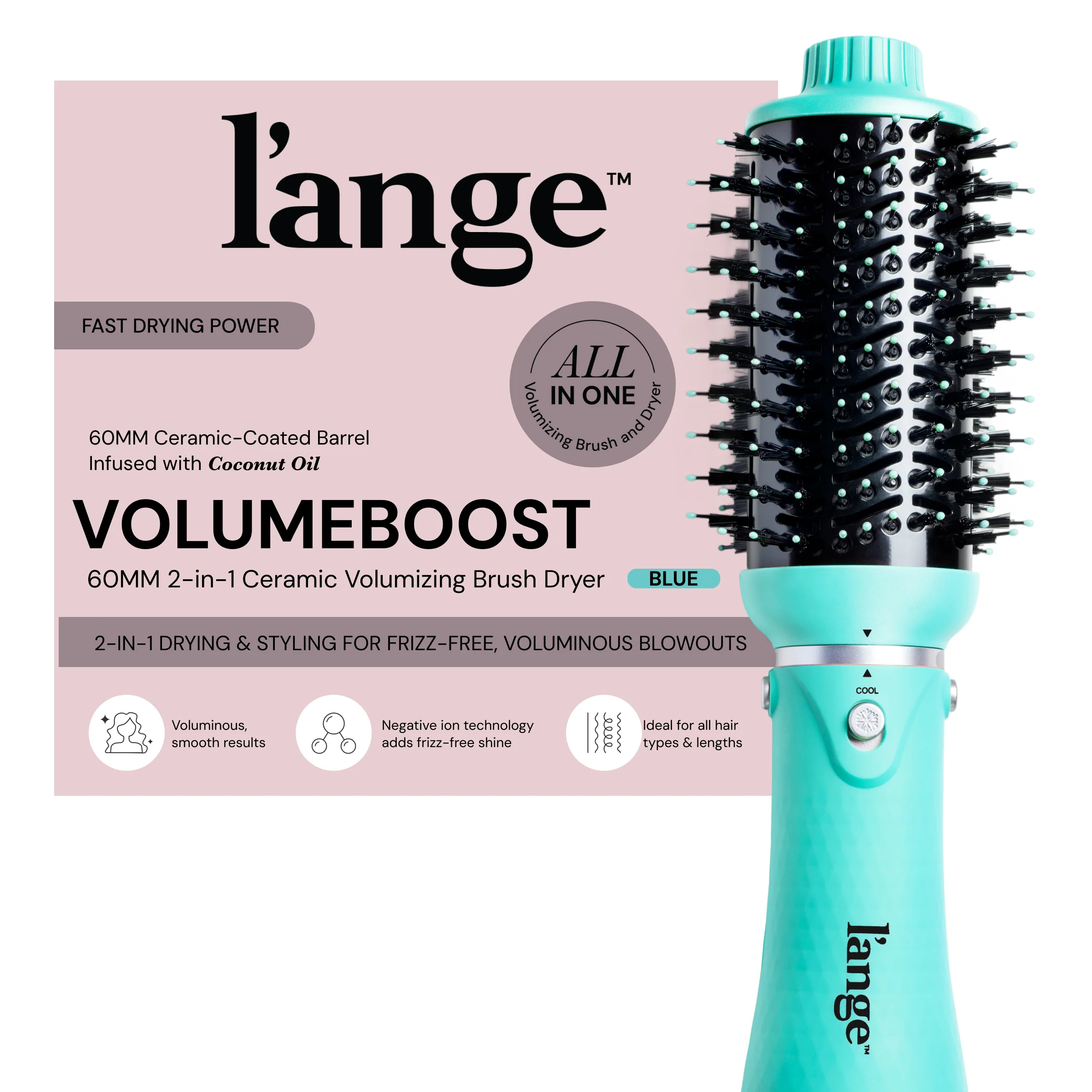 VolumeBoost 60mm 2-in-1 Ceramic Volumizing Brush Dryer - Image 10