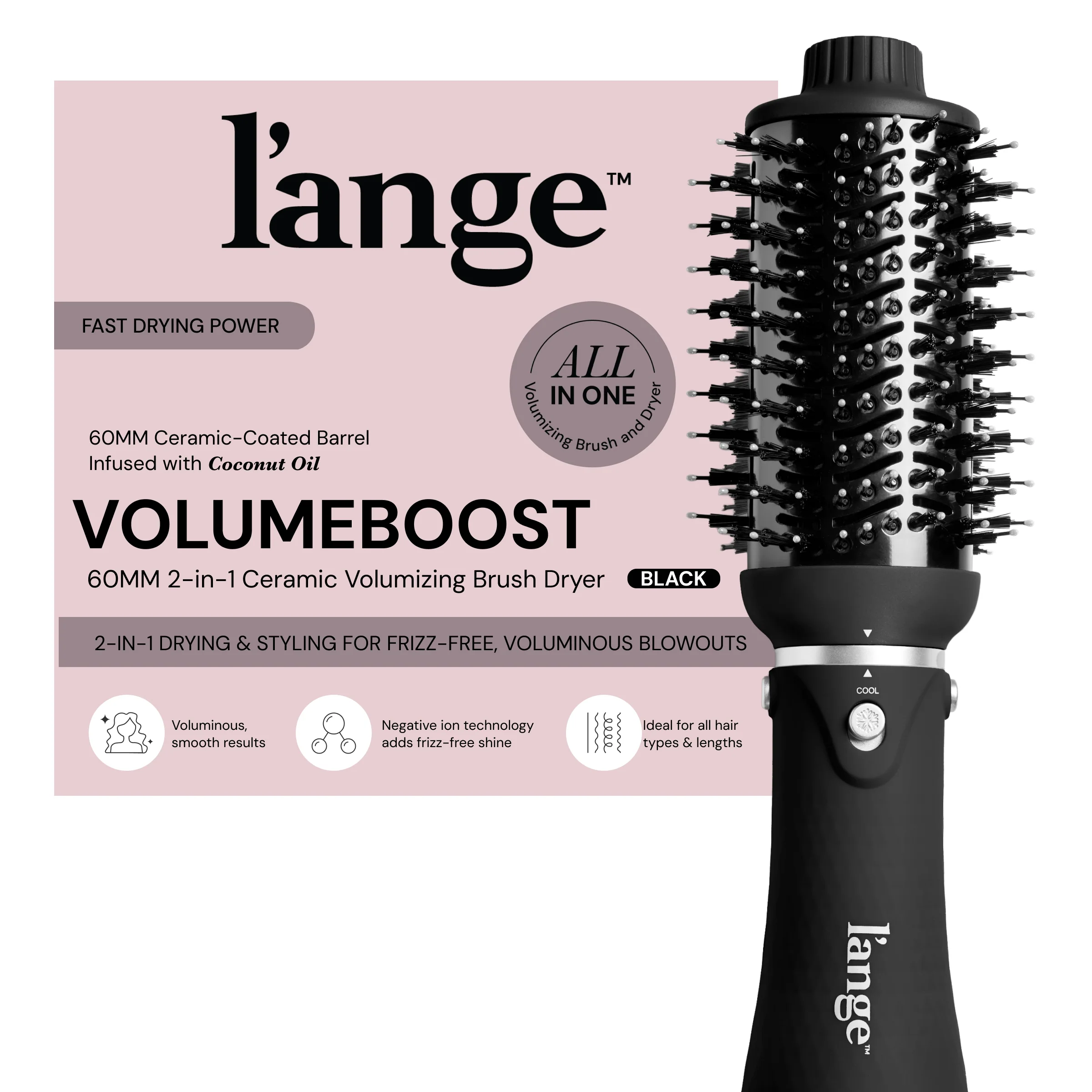 VolumeBoost 60mm 2-in-1 Ceramic Volumizing Brush Dryer - Image 9